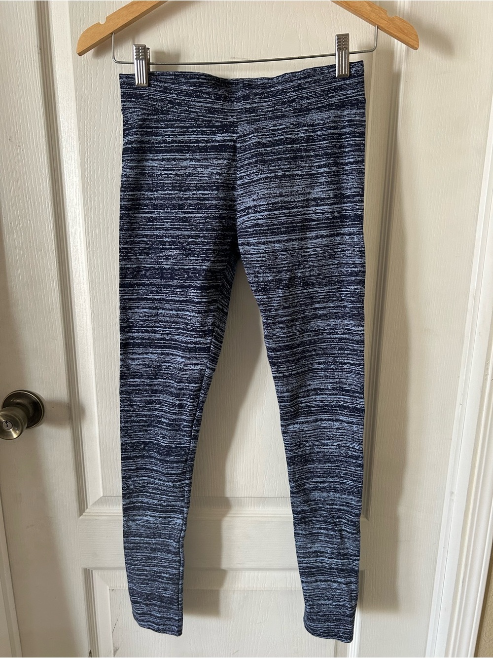 Pact Blue Print Active Yoga Organic Cotton Leggings Size S